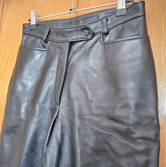 Sandro Flare Leather Trousers. Size 4 - Picture 5 of 13